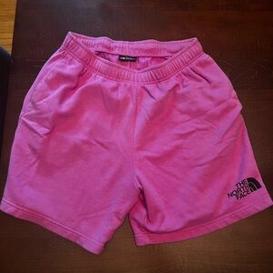 North face pink shorts